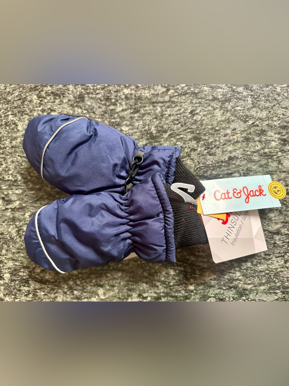 NWT - 3M Thinsulate Navy Blue Kids Mittens, size 2T-5T